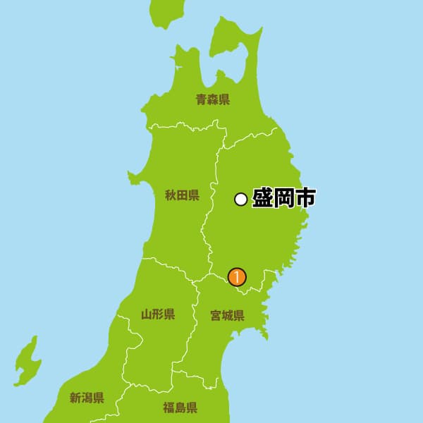 岩手県の地図・教習所の場所と付近の情報