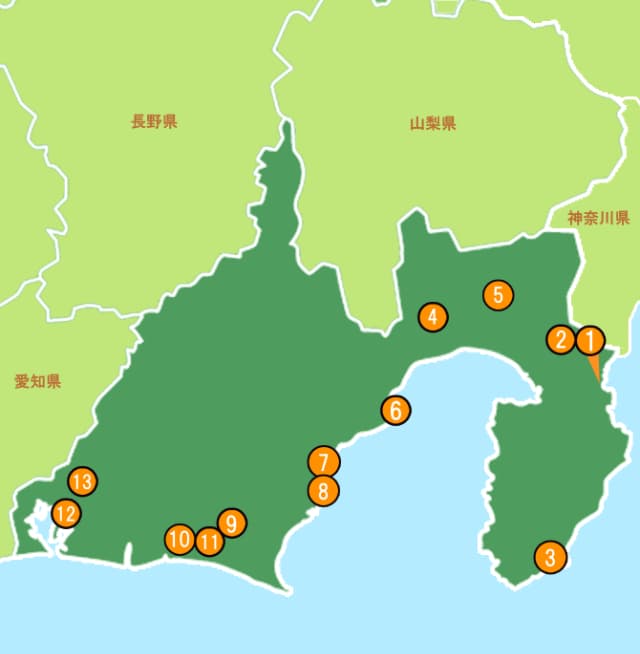 静岡県の人気スポット