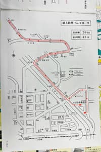路上コースの図