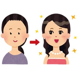 著しく異なる化粧