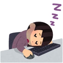 居眠り・目を閉じる