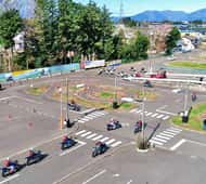 カーアカデミー那須高原バイク教習風景