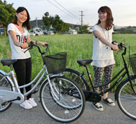 宿泊施設には貸自転車もあり。教習の合間に西尾市を散策しよう。