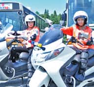春から秋にはバイク教習もあります。