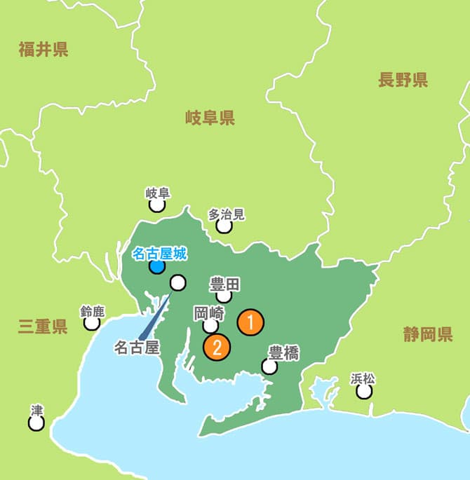愛知県の地図・教習所の場所と付近の情報
