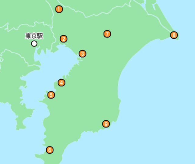 東京からの交通アクセス