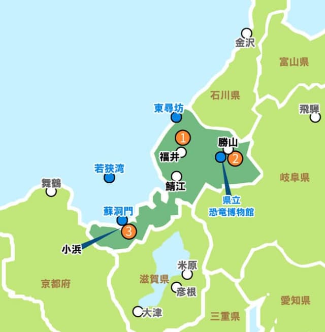 福井県の地図・教習所の場所と付近の情報