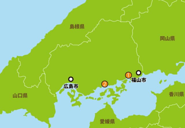 地図で見る広島県の教習所一覧