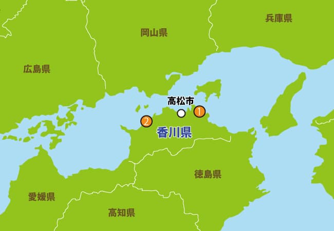 香川県の地図・教習所の場所と付近の情報
