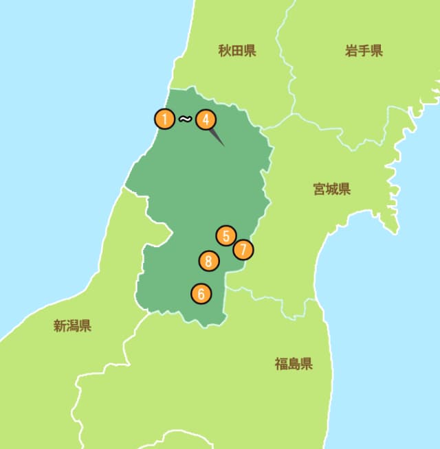 山形県の人気スポット